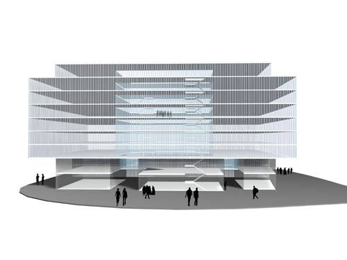 <p>© RUNSER / PRANTL architekten, ÖBB Bürogebäude Praterstern, 1020 Wien, Österreich, Ideenwettbewerb, 2004, Bürohaus<p>