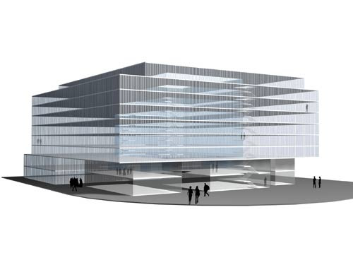 <p>© RUNSER / PRANTL architekten, ÖBB Bürogebäude Praterstern, 1020 Wien, Österreich, Ideenwettbewerb, 2004, Bürohaus<p>